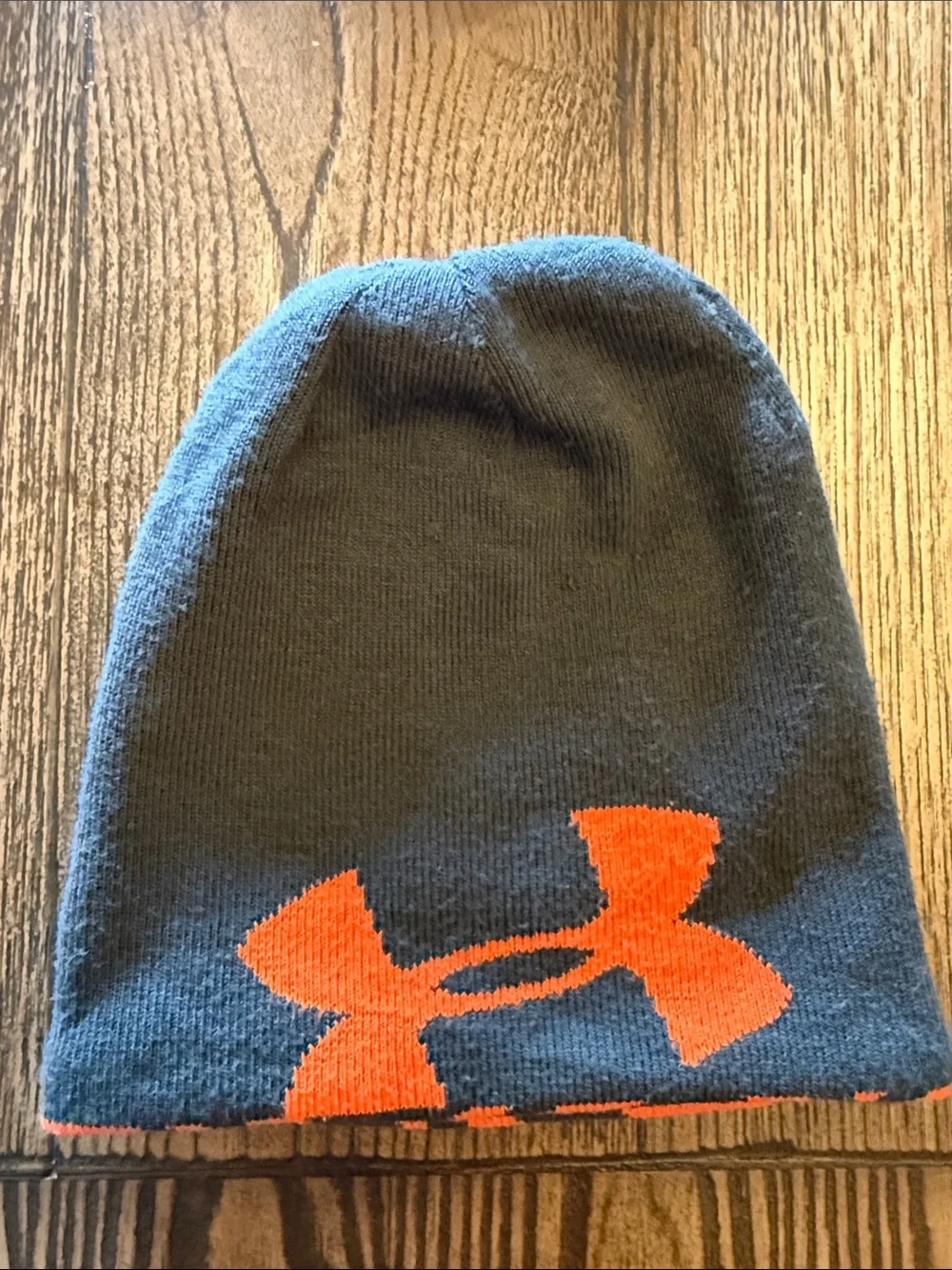Under Armour Kids Gray Beanies with Orange Logo Accents bundle